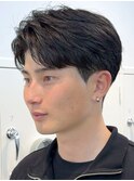 天神メンズパーマニュアンスパーマフェザーパーマセンターパート