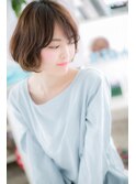 ふわくしゅ★くすみカラーオンブレ耳かけキュートボブb