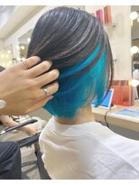 グッドネイバーズ 銀座(GOOD NEIGHBORS)&nbsp;【GN銀座】イヤリングカラーorインナーカラー×ブルー♪