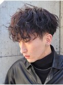 波巻きツイストスパイラルパーマツーブロック韓国マッシュ