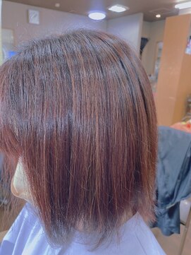 プレッソヘアー Presso hair コーラルカラーとハイライト