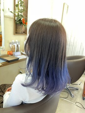 コアフィールフィス(COIFFURE fils) 新規お得クーポンあり！【見附　今町】ブルーグラデーションヘア