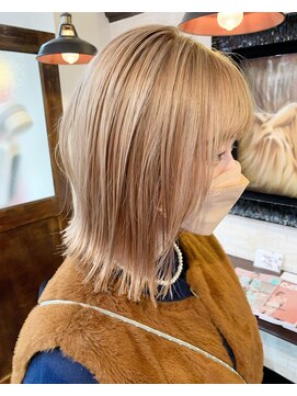 ボアップ 京橋店(boappu) ＃ハイトーン＃ケアブリーチ＃ボブ