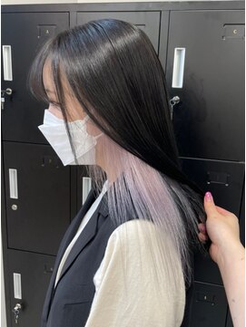 ベレーザ 渋谷(BELEZA) 2154外国人風カラー黒髪インナーカラーこなれヘアバニラベージュ