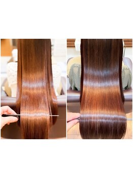 「今までで最高の仕上がり」というお声を多数頂いています。柔らかく艶やかなナチュラルストレートへ♪