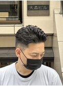 パーマ　フェード　ラフ　ビジネスヘアー