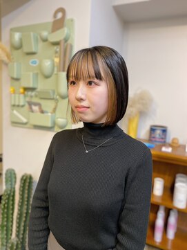 アンドチル 渋谷(AND CHILL) フェイスフレーミング/ミルクティーベージュ/ミニボブ　渋谷