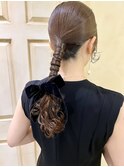 ベロアリボン タイトアレンジ