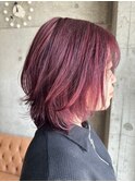 20代30代大人可愛い暖色系カラー×ボブ