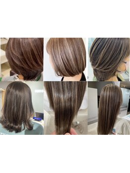 《30代～白髪対策に》新menuカット+白髪ぼかし\18500~♪白髪ぼかしハイライトで白髪を活かしたお洒落ヘア☆