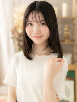 カバーヘア ブリス 志木南口駅前店(COVER HAIR bliss) 内巻きレイヤーカット黒髪ナチュラルミディa志木20代30代40代!