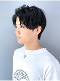 前下がりセンターパート