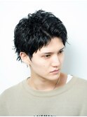 フェザーパーマ/刈り上げセンターパート/サーフカール[新宿]