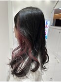 インナーカラーでどの角度から見ても可愛く!