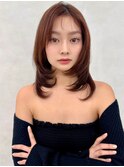 イメチェン/似合わせカット/フルバング/レッドブラウン/八幡山