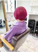 ビビットピンク×ショートレイヤー