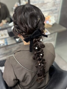 オズ 梅田店(OZ) 編みおろし×リボン×金箔