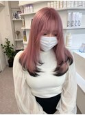 イメチェン/ホワイトブロンド/外ハネボブ/美髪/栄