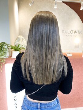 サロウィン 那覇店(SALOWIN) グレージュ　ブリーチムラ直し