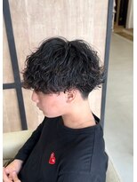 エッジ(EDGE) 大分メンズ刈り上げマッシュ波巻きスパイラルパーマスタイル