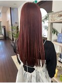 透明感ブラウンカラー×艶髪ストレート