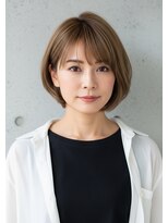 *ショートボブ/ショートヘア/脱白髪染め/白髪ぼかし/髪質改善