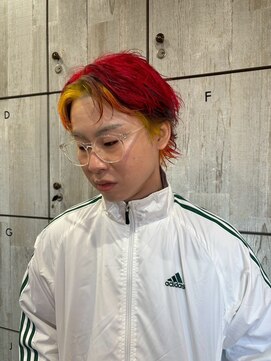 クレエ ヘアー デザイン(creer hair design) 個性派ハイトーンダブルカラーブリーチ×アップバングショート