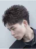 仙台フェザーパーマ刈り上げフェザーショート短髪毛流れ