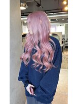 フォート(FORT)&nbsp;ダブルカラー　ピンク　ブリーチ　韓国