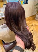 冬に人気◎柔らかツヤ髪のカシスピンクカラー