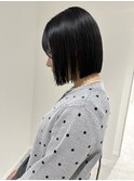 ボブ/切りっぱなしボブ/顎ラインボブ