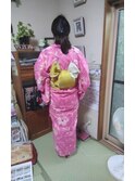 ゆかたのアレンジ結び３