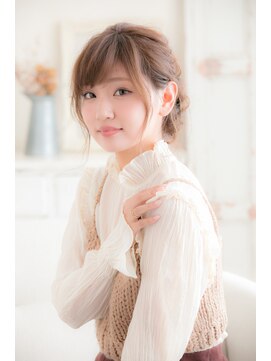 リトル ポルト 三宮(little×PORTO) 三つ編みミドルポニーテール