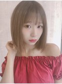 【anB 】ストレートベージュボブ