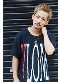 【men’s salon dot. Tokyo】ブロンドショートアップバング