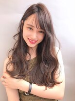 ロンドローズ 名古屋(Lond damaskRose)&nbsp;チョコレート 切りっぱなし イヤリングカラー 韓国ヘア 顔周り