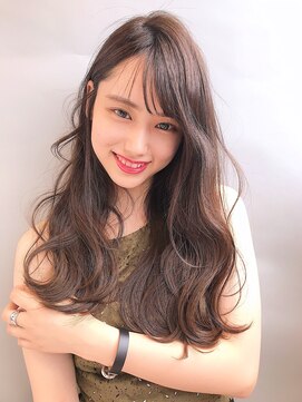 ロンドローズ 名古屋(Lond damaskRose) チョコレート 切りっぱなし イヤリングカラー 韓国ヘア 顔周り