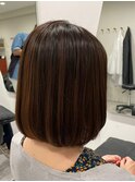 髪質改善/切りっぱなしボブ/美髪/30代40代/［人形町］