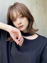 サンプラス(san+)&nbsp;【マユコ】大人かわいい外ハネボブくびれミディアム小顔ヘア