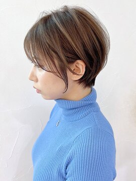アイティーバイアルバム 松戸店(IT by ALBUM) ブラウンショート_グレージュカラーボブウルフ_ba422301