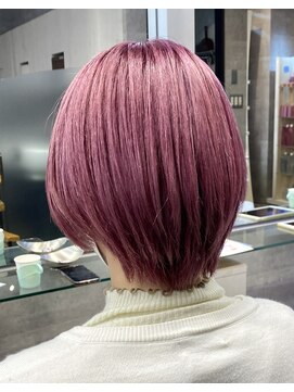 キャラ 池袋本店(CHARA) 韓国マッシュミニウルフショート◎ピンク【池袋/ボブ/ショート】