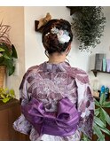 和装ナチュラル大人可愛いアップヘア華やか20代30代