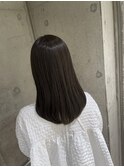 大人可愛いストレート　オリーブグレージュ　おおたかの森