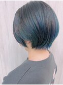 【大人可愛い20代30代40代】ブルーバイオレットショート