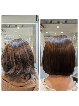 ベソ(Beso) ストレートパーマ/縮毛矯正/コロンとボブ/ミニボブ/ワンカール