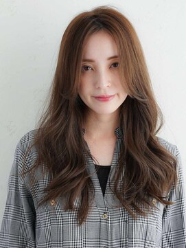 ニーフ 恵比寿(neaf) デザインカラー/レイヤーカット/ウェットヘア/オリーブベージュ