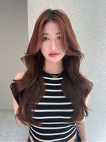 天神美容室 透明感溢れるチョコレート×レイヤーカット×韓国【ayana】