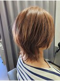 ショートレイヤー×ベージュ