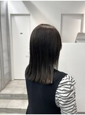 切りっぱなしロブ/枚方美容室/枚方市駅