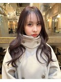 韓国風巻きラベンダーミルクティー姫カットレイヤー